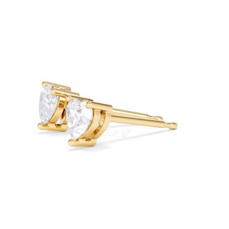 The Diamond Store Naomi Heart Cut Lab Diamond Stud Earrings 1.00ct H/SI in 9K Gold