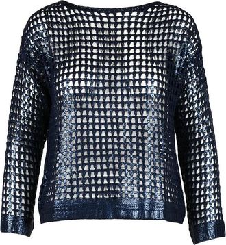 BLU BIANCO Navy Blue Acrylic Knitwear