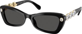 Swarovski SK6033 100187 Womens Sunglasses Black Size 54
