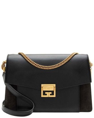 Givenchy Suede Gv3 Medium Shoulder Bag (Authentic Pre-Loved)