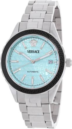 Versace Hellenyium Automatic Turquoise Dial Mens Watch VEQCA0324