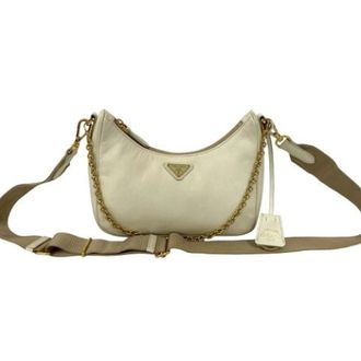 Prada Pre-owned Cross Body Bags, female, White, Size: ONE SIZE Pre-owned Vintage Cross Body Bag