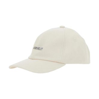 Jacquemus La Casquette Gadjo - Heren - Petten - Wit - 60 CM - Katoen - Accessoires