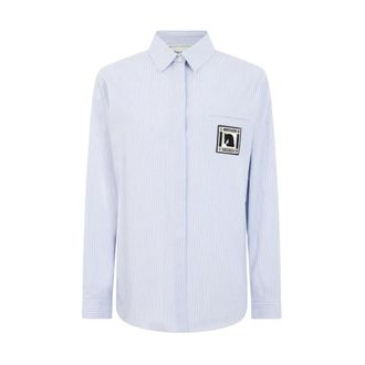 Iceberg Shirt in katoen popeline - Dames - Blouses & Shirts - Blauw - Maat: XS Katoen