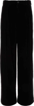 Saint Laurent velvet wide-leg trousers - men - Silk/Viscose - 50 - Black