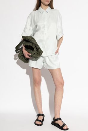 Anine Bing Kam Shorts, Womens, Green