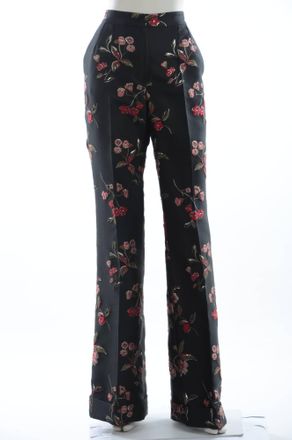 Dolce & Gabbana Womens Women Trousers - Black Silk - Size UK 8 (Womens)
