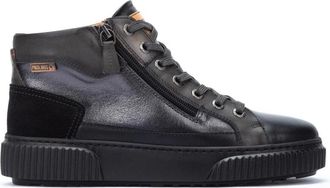 Pikolinos Riells Sneaker Boot - Dames - Sneakers - Zwart - 36 EU - Leer - Schoenen