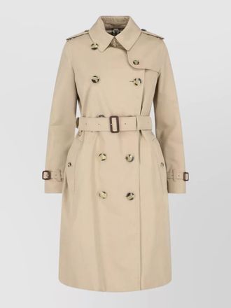 Burberry belted waist jacket epaulettes storm flap