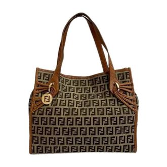 Fendi Pre-owned Canvas Tote - Dames - Vintage Handtas - Bruin - ONE Size - Vintage
