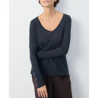 American Vintage T-shirt met V-hals en lange mouwen Jacksonville