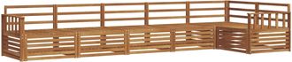 vidaXL Conjunto De Sof&aacute;s De Exterior 6 Uds. Natural Vidaxl
