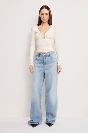 Good American Womens Good Ease Jeans | Indigo, Size 24 Plus | Good American by Khlo&Egrave; Kardashian