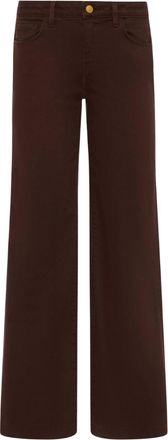 L'agence Womens Joanne Low Rise Wide Leg Jean In Brown
