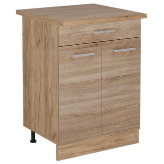 Vicco Mueble Bajo De Cocina R-line, Sonoma, 60 Cm Con Caj&oacute;n, Et Roble