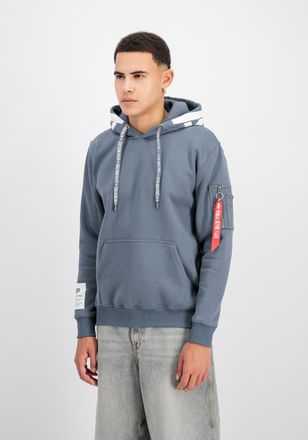 Alpha Industries Hoodie ALPHA INDUSTRIES Alpha Hoodie, Herren, Gr. XXL, denim blau, Obermaterial: 80% Baumwolle, 20% Polyester, regular fit, Sweatshirts Hoodie