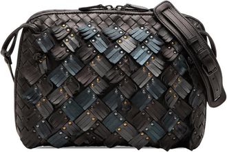 Bottega Veneta Pre-owned Bottega Veneta Metallic Multicolor Nappa Intrecciato Fringe Studded Nodini Crossbody Ladies CV13CD31OHLMMINX