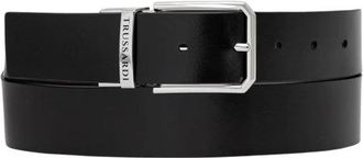 Trussardi Omkeerbare Tweekleurige Riem - Heren - Riemen - Zwart - 100 CM - Leer - Accessoires