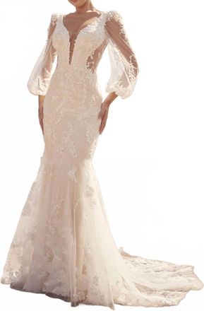 Casablanca Montie Wedding Dress In Nude