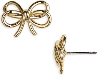Kate Spade New York bow meets girl stud earrings in Gold at Nordstrom Rack