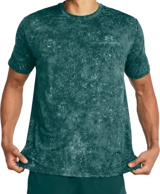 Under Armour Vanish Energy Printed Shirt Top In Hydro Teal