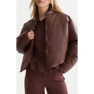 Scotch & Soda Faux Leather Short Jacket in Bitter Chocolate at Nordstrom, Size X-Large