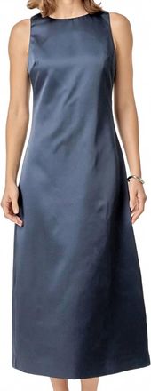 English Factory Bree Midi Dress In Navy
