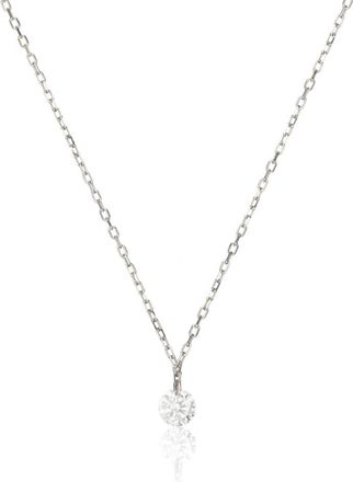 Lily & Roo Silver Large Floating Diamond Style Necklace