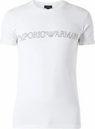 Emporio Armani Mega Logo T-shirt - Heren - T-shirts - Wit - XL - Katoen - Tops