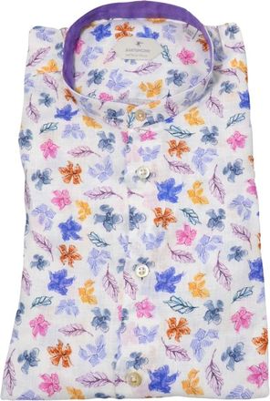 Bastoncino Overhemden, Heren, Veelkleurig, XL, Linnen, Camicia Slim Fit B2163