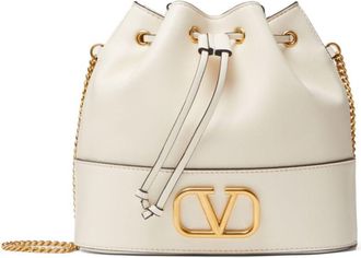 Valentino Garavani White VLogo Signature mini bucket bag
