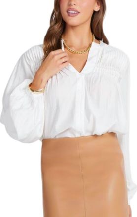 Bishop + Young Pintuck Detail Blouse in White at Nordstrom, Size X-Small