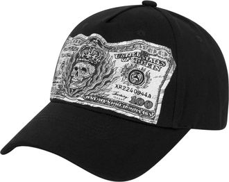 Philipp Plein Plein Dollar Baseball Cap - unisex - Accessoires - Zwart - Maat: ONE Size Katoen