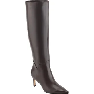 Marc Fisher Sabrina Knee High Boot in Dark Brown Leather at Nordstrom Rack, Size 9.5 Regular Calf