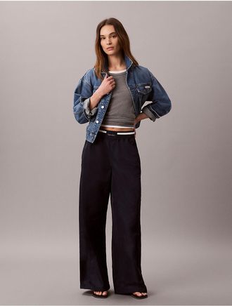 Calvin Klein Jeans Calvin Klein Womens Logo Waistband Track Pants - Blue - XL