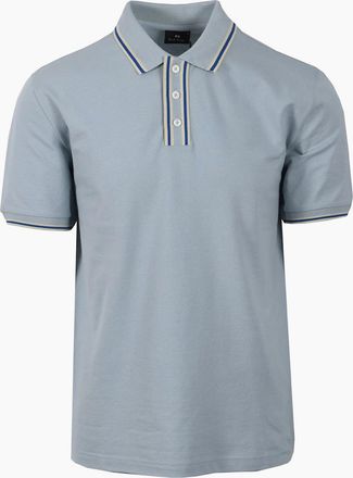 Paul Smith Mens PAUL SMITH REG FIT TIPPED POLO BLUE - Size: 38