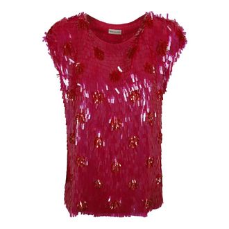 Dries Van Noten Blouses, female, Pink, Size: S Cuzco Sequin Top