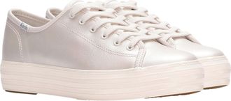 Keds Triple Kick Leather Sneaker Pink Pearlized KW-TRKICK-8 Womens