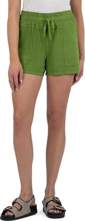 Kut from the Kloth Womens KUT from the Kloth Katana Shorts Green Flat Front Drawstring DDR2701