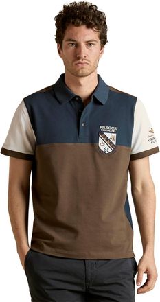 Aeronautica Polo Aeronautica Militaire donkerblauw en wit pique