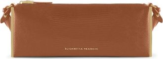 Elisabetta Franchi Schoudertas met Slangenprint - Dames - Clutches - Bruin - ONE Size - Leer - Tassen