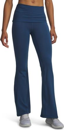 Under Armour Meridian Performance Rib Foldover Flare Pants in Wham Blue //Wham Blue at Nordstrom, Size Xx-Large