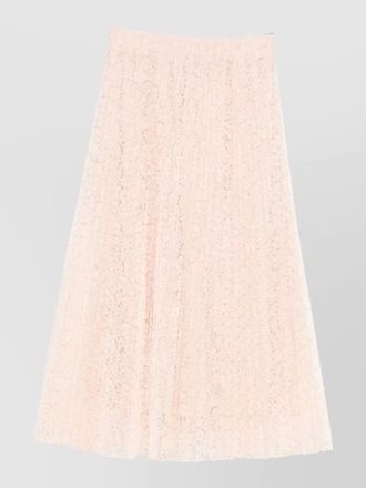 Ermanno Scervino long a line lace midi pleated skirt