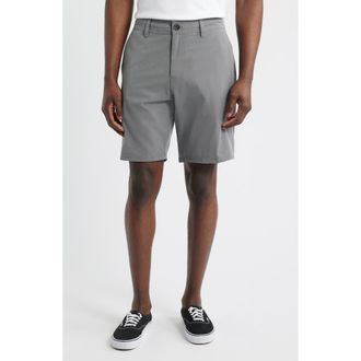 O'Neill Reserve Light Check 19-Inch Water Resistant Hybrid Shorts in Dark Shadow at Nordstrom, Size 30