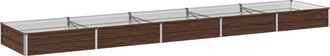 vidaXL Cama De Jard&iacute;n Elevada Negro 400 X 80 X 24 Cm Vidaxl