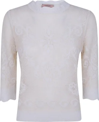 Twin-Set Sweater Laced Top Laced Top Sweater