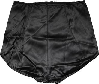Dolce & Gabbana Womens Black Silk Blend High Waist Girdle Panty Underwear Elastane Clothing