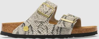Birkenstock Mules Arizona Suede Leather Snake Oyster