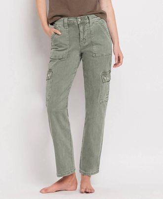 Flying Monkey Straight Cargo Jean In Army Green