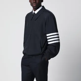 Thom Browne Lightweight navy blue zip-up jacket